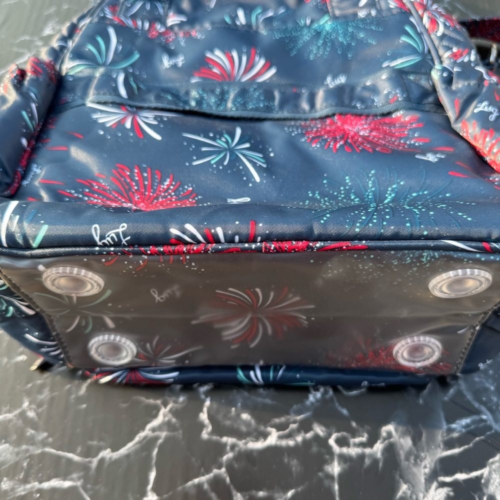 Lug Fireworks Mini Puddle Jumper Crossbody Bag Quilted Travel Luggage Carry On - Picture 4 of 10